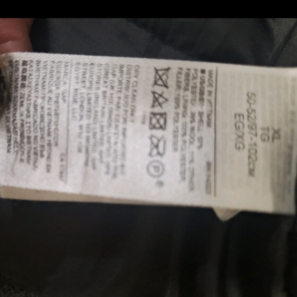 GAP Lined Zip Up Dark Gray Wool Jacket Coat-XL